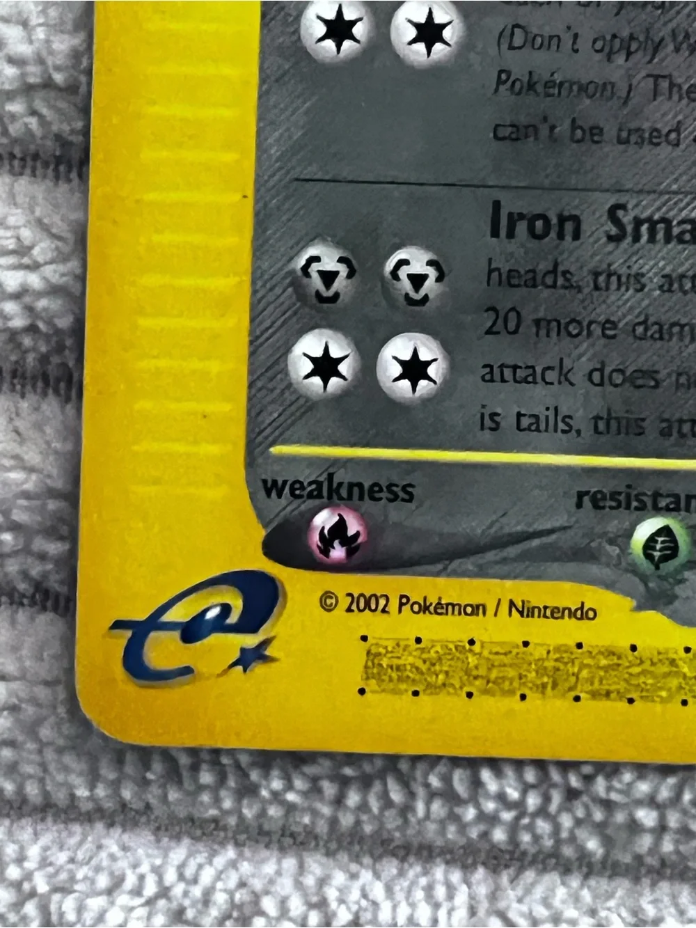 2002 RARE Aquapolis Steelix 15/147 NON Holo Pokémon Card